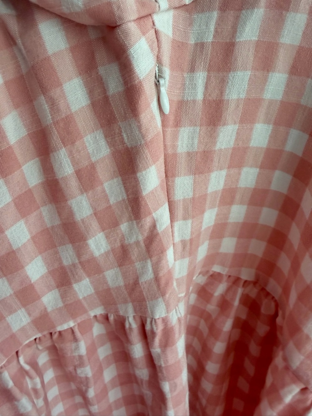 🌸 Pink Gingham Tiered Mini Dress — Cottagecore Dream! Size M, Cotton - Picture 6 of 10